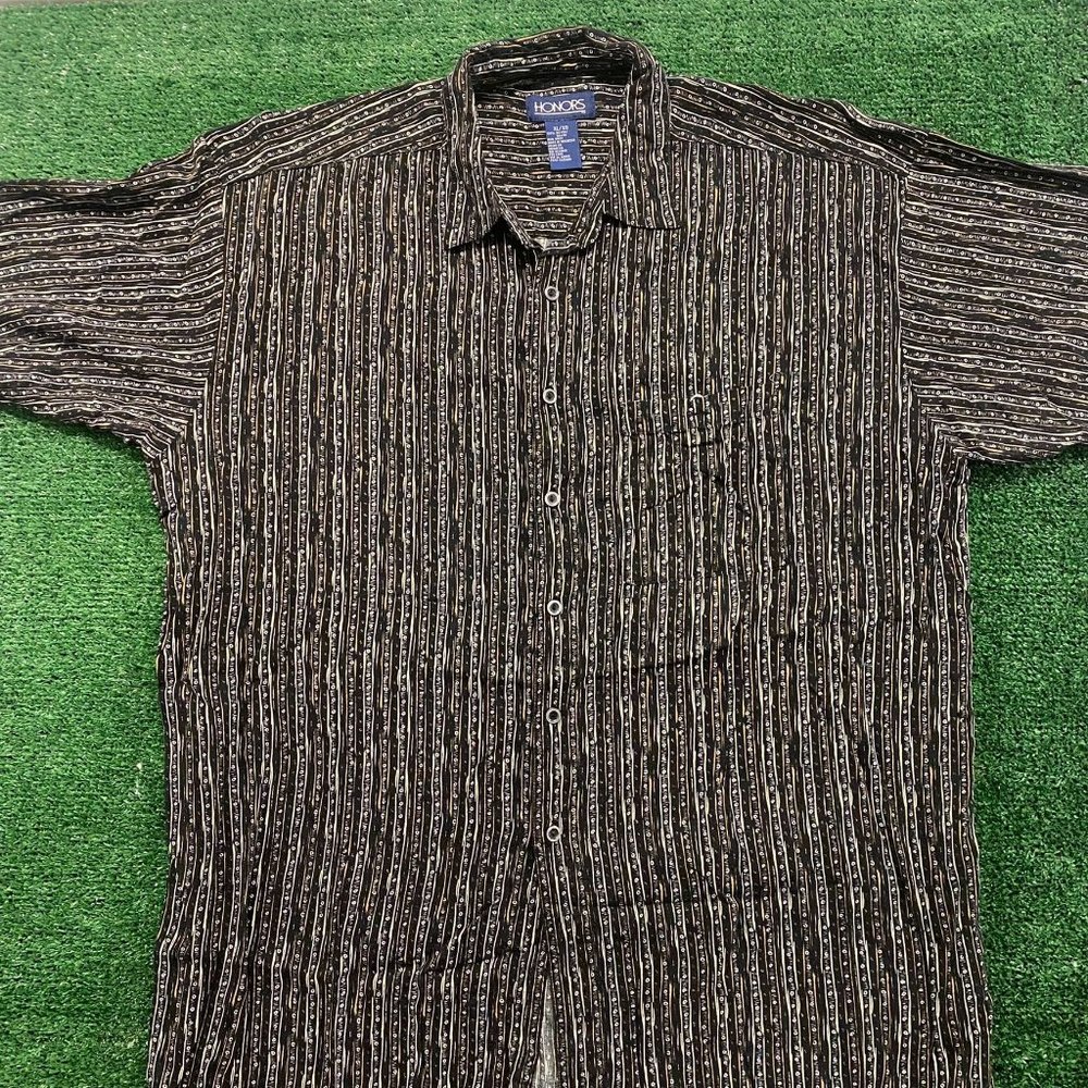 Striped Dots Vintage Baggy Casual Shirt